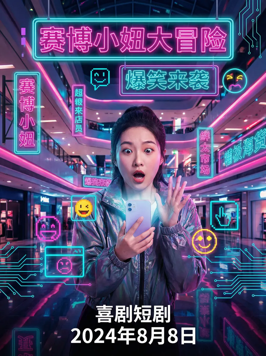左耳 电影下载 搞笑喜剧短剧 - 赛博小妞大冒险海报